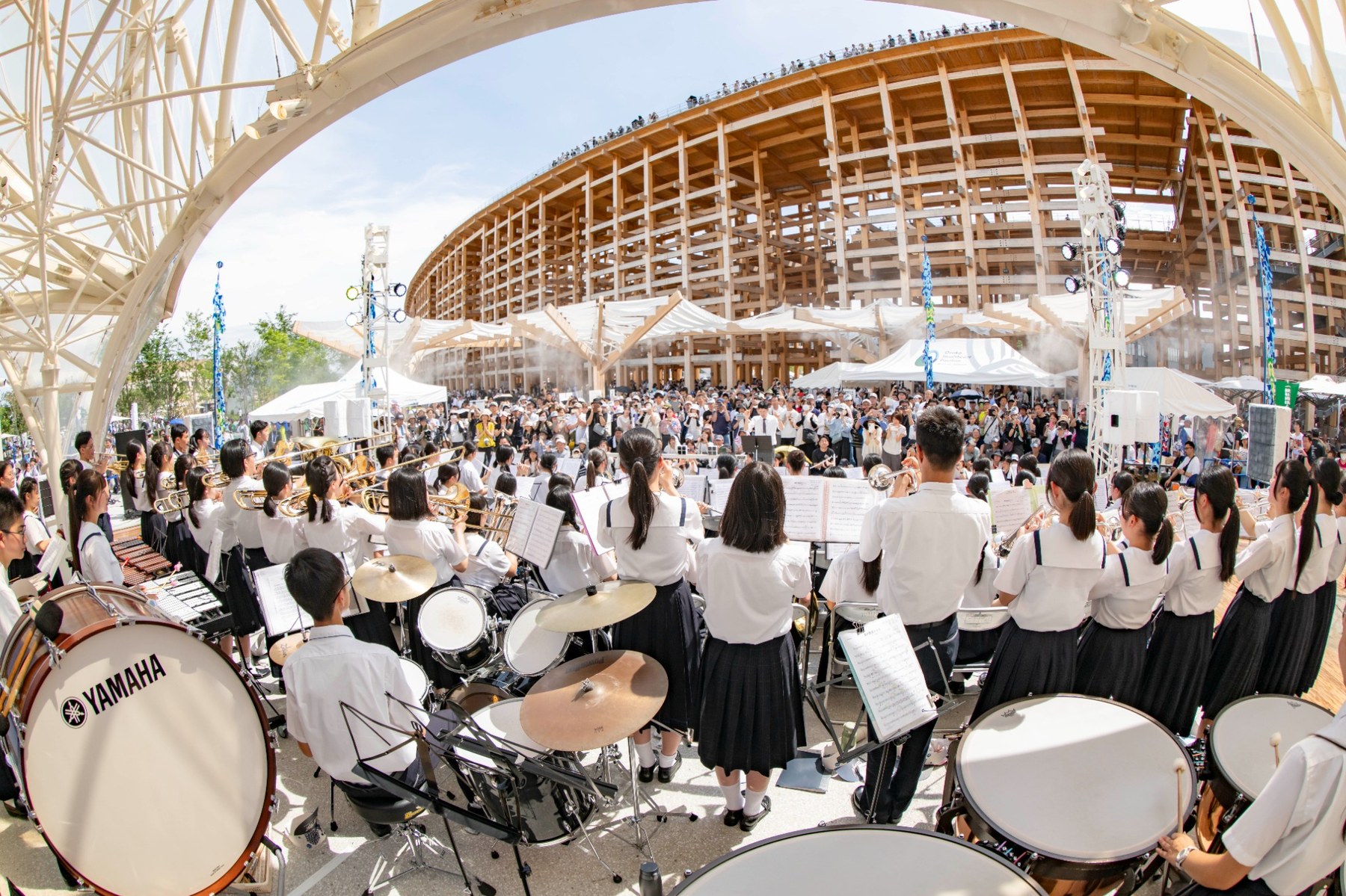 万博 CO2回収ミュージック（全景）